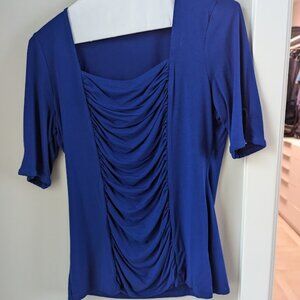 White house black market blue blouse
